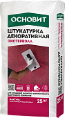 Штукатурка декоративная готовая ОСНОВИТ ЭКСТЕРВЭЛЛ OAc-3.0 WK акриловая короед супербелая (25 кг) Б (фото)